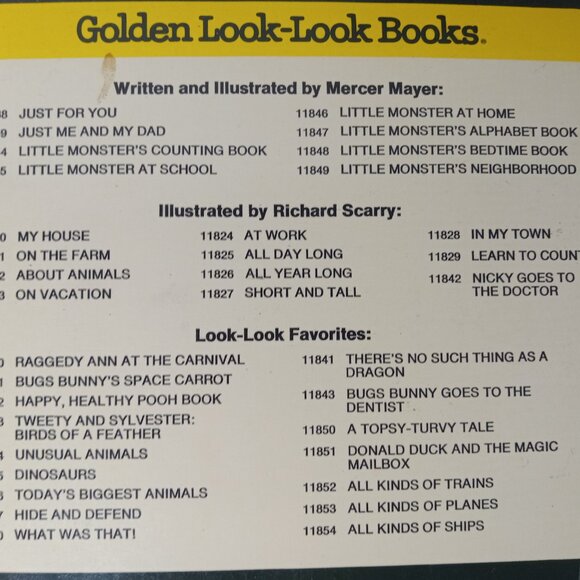 Vintage Little Monster's Bedtime Book by Mercer Mayer (1978, Trade Paperback) - Picture 9 of 9